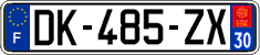 French license plate, SIV (ordinary)