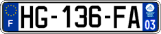 French license plate, SIV (ordinary)