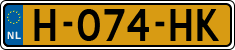 License plate of the Netherlands, Cars
