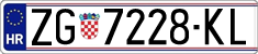 License plate of Croatia, Regular plates