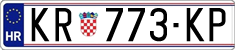 License plate of Croatia, Regular plates