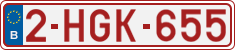 License plate of Belgium, Regular plates (2010)