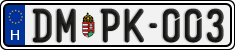 license plates of Hungary, Regular plates (2022)