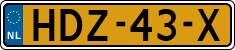 License plate of the Netherlands, Cars