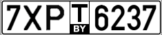 License plate Belarus, Transit plates (2004)