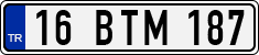 License plate of Turkey, Regular plates
