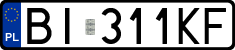 License plates of Poland, Regular car plates