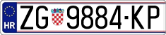 License plate of Croatia, Regular plates