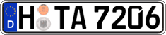 German license plate, Regular plates