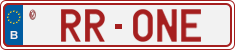 License plate of Belgium, Vanity Plates (2014)