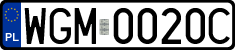 License plates of Poland, Regular car plates
