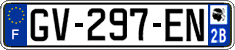 French license plate, SIV (ordinary)