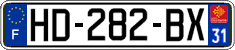 French license plate, SIV (ordinary)