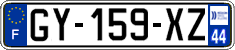 French license plate, SIV (ordinary)