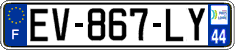 French license plate, SIV (ordinary)