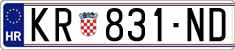 License plate of Croatia, Regular plates