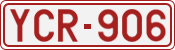License plate of Belgium, 1951 year system