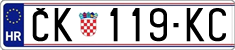 License plate of Croatia, Regular plates