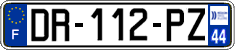 French license plate, SIV (ordinary)