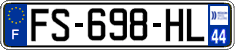 French license plate, SIV (ordinary)