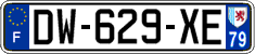 French license plate, SIV (ordinary)