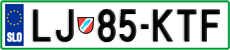 License plate of Slovenia, Cars