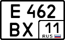 License plate Russia, Cars