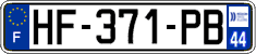 French license plate, SIV (ordinary)