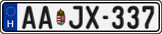 license plates of Hungary, Regular plates (2022)