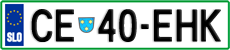 License plate of Slovenia, Cars