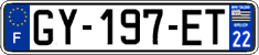 French license plate, SIV (ordinary)
