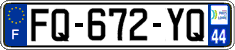 French license plate, SIV (ordinary)