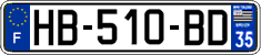 French license plate, SIV (ordinary)