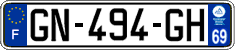 French license plate, SIV (ordinary)