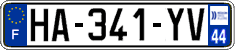 French license plate, SIV (ordinary)