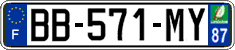 French license plate, SIV (ordinary)