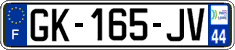 French license plate, SIV (ordinary)