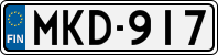 License plate of Finland, Cars