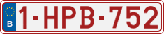 License plate of Belgium, Regular plates (2010)