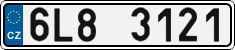 License plate of the Czech Republic, Cars (2001)