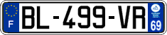 French license plate, SIV (ordinary)