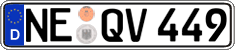 German license plate, Regular plates