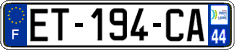 French license plate, SIV (ordinary)