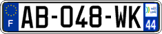 French license plate, SIV (ordinary)