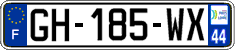 French license plate, SIV (ordinary)