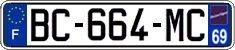 French license plate, SIV (ordinary)