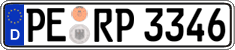 German license plate, Regular plates