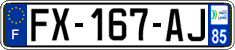 French license plate, SIV (ordinary)