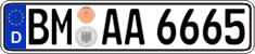 German license plate, Regular plates