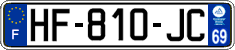 French license plate, SIV (ordinary)